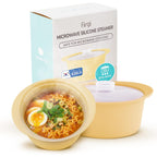 27Oz Platinum Silicone Microwave Steamer Pot With Handle & Lid - Korean 100% Food-Grade Steamer Bowl, Heat-Resistant Cooker With Steam Holes, Easy Clean, Dishwasher Safe, Yellow