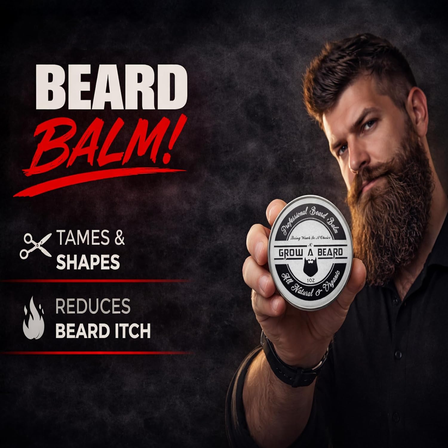 Beard Brush, Beard Comb, Beard Oil, & Beard Balm Grooming Kit for Men's Care, Travel Facial Hair Set for Growth, Styling, Shine & Softness, Great Gifts for Him, Fathers Day, Dad Gifts