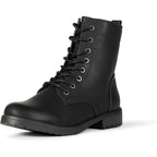 Amazon Essentials Women'S Lace-Up Combat Boots With Lug Sole And Side Zipper