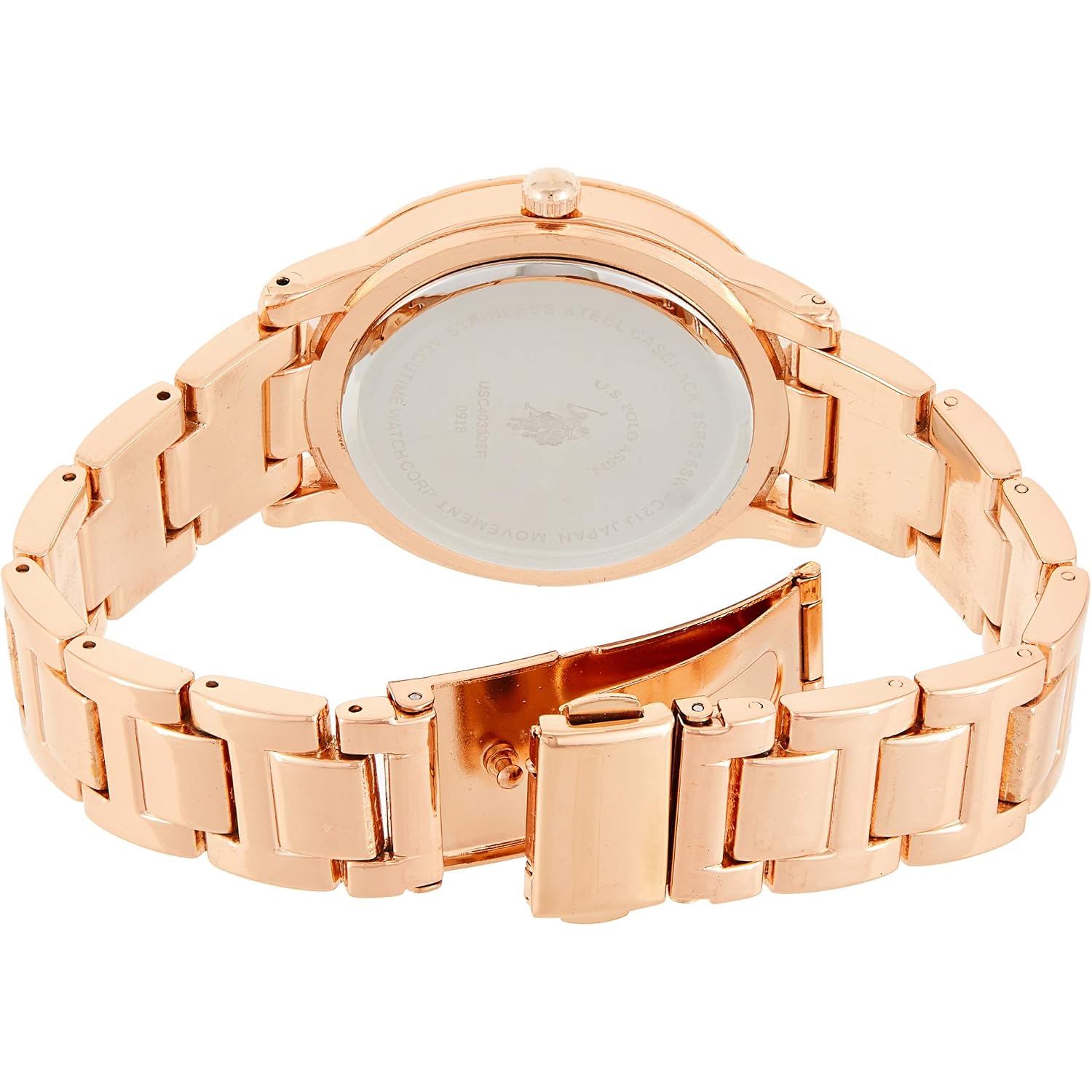U.S. Polo Assn. Women'S Rose Gold-Tone Watch – Elegant Crystal Bezel, Durable Bracelet, And Quartz Movement – Perfect For Everyday Style Or Special Occasions