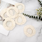 6 Pack Sourdough Starter Jar Covers Cloth - Reusable Linen Covers Cloth for Elastic Sourdough Starter Container, Unbleached Fabric Bread Fermentation Cover for Most 3-4 Inch Glass Mason-Jars