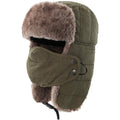 Connectyle Men's Trooper Trapper Hat Warm Winter Hats with Removable Face Mask Earflaps Faux Fur Hunting Outdoor Hat