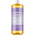 Dr. Bronner'S Pure-Castile Liquid Soap, Made With Organic Oils, 18-In-1 Uses: Face, Body, Hair, Laundry, Pets And Dishes, Concentrated, Vegan, Non-Gmo, Lavender, 32 Oz