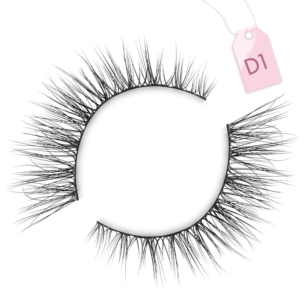 Natural Lashes Wispy Lashes Natural Look False Eyelashes Soft Fluffy Fake Eyelashes 7 Pairs D1 Natural (6-13Mm)