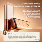 Korean Foundation Stick Foundation For Mature Skin Tint, Buildable Light To Medium Coverage Foundation Makeup Concealer, Dual-Ended With Brush For All Skin - Natural Finish (Natural)