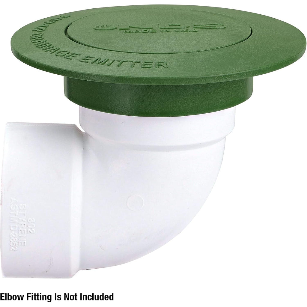 Nds 420C Pop-Up Drainage Emitter, Fits 3-Inch And 4-Inch Sewer And Drain Fittings, Works With Drainage Systems Including Catch Basins And Channel Drains, Green