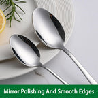8-Piece 6.7 Inches Stainless Steel Tea Spoon,Durable Dishwasher Safe Teaspoons,Silverware Dessert Spoons For Kitchen,Small Spoons For Restaurant,Hotel