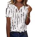 TCOT Women's Tops Dressy Casual Summer Blouses Short Sleeve Button V Neck Spring Tee Shirts