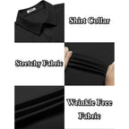 Coofandy Mens Casual Wrinkle Free Shirts Short Sleeve Button Down Summer Stretch Dress Shirt