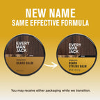 Every Man Jack Beard Styling Balm - Light Sandalwood Scent - Moisturize, Strengthen, and Style Your Beard - Medium Hold - Made w/Naturally Derived Ingredients like Candelilla Wax and Shea Butter - 2oz