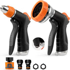 2 Pack Garden Hose Nozzle High Pressure 10 & 2 Water Hose Nozzle | Rust-Proof Thumb Flow Control, Leak-Proof 3/4" Nh Fitting, Ideal For Car Washing, Lawn Watering, Garden Care & Patio Cleaning
