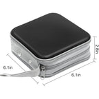 Siveit Cd Case, 40 Capacity Cd/Dvd Case Holders Wallet Hard Plastic Dvd Disc Cases Storage Binder For Car Home Office Travel (Black)