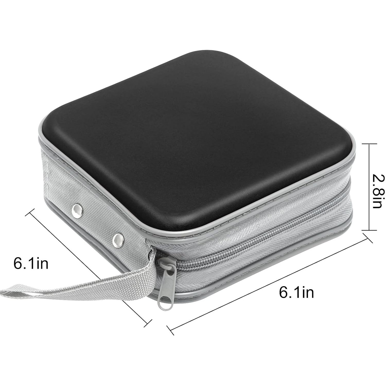 Siveit Cd Case, 40 Capacity Cd/Dvd Case Holders Wallet Hard Plastic Dvd Disc Cases Storage Binder For Car Home Office Travel (Black)