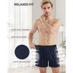 Igolumon Mens Boxer Shorts Underwear Soft Breathable Bamboo Rayon Boxers For Men Relaxed Fit Boxers With Button Fly 5 Pack