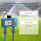 Sprinkler Timer Outdoor, Digital Programmable For Garden Hose, Irrigrtion Timer With Rain Delay And Manual Mode (2 Oulets, 1 Pack)