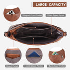 APHISON Trendy Leather Crossbody Purse with Adjustable Strap, Women's Shoulder Handbag