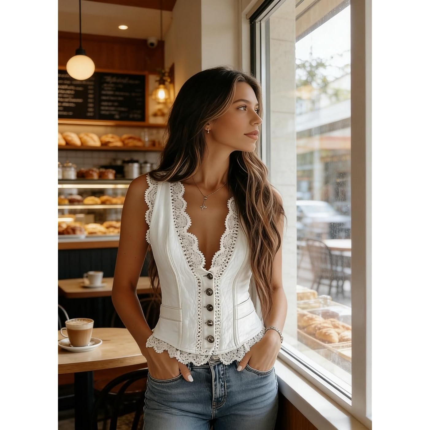 Vest For Women Western Tops Country Concert Sleeveless V Neck Button Down Leather Vest Women Trendy 2026