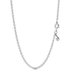 Pandora Cable Chain Necklace - Classic Chain Necklace with Lobster Clasp - Gift for Her - Sterling Silver Adjustable Necklace - With Gift Box