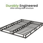 7 Inch Box Spring For Queen Bed, Quick Assembly Queen Size Metal Mattress Foundation With Fabric Cover, Strong Steel Frame, Heavy Duty, Low Profile Bed Frame Base Cama, Queen Upgraded Version