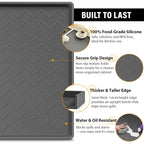 Tigejoy 34" X 22" Under Sink Mats For Kitchen Waterproof, Leak-Proof Silicone Mat Sink Protector And Cabinet Liner, Kitchen Essentials Organizer And Storage, Boot Or Shoe Tray, Pet Feeding Mat
