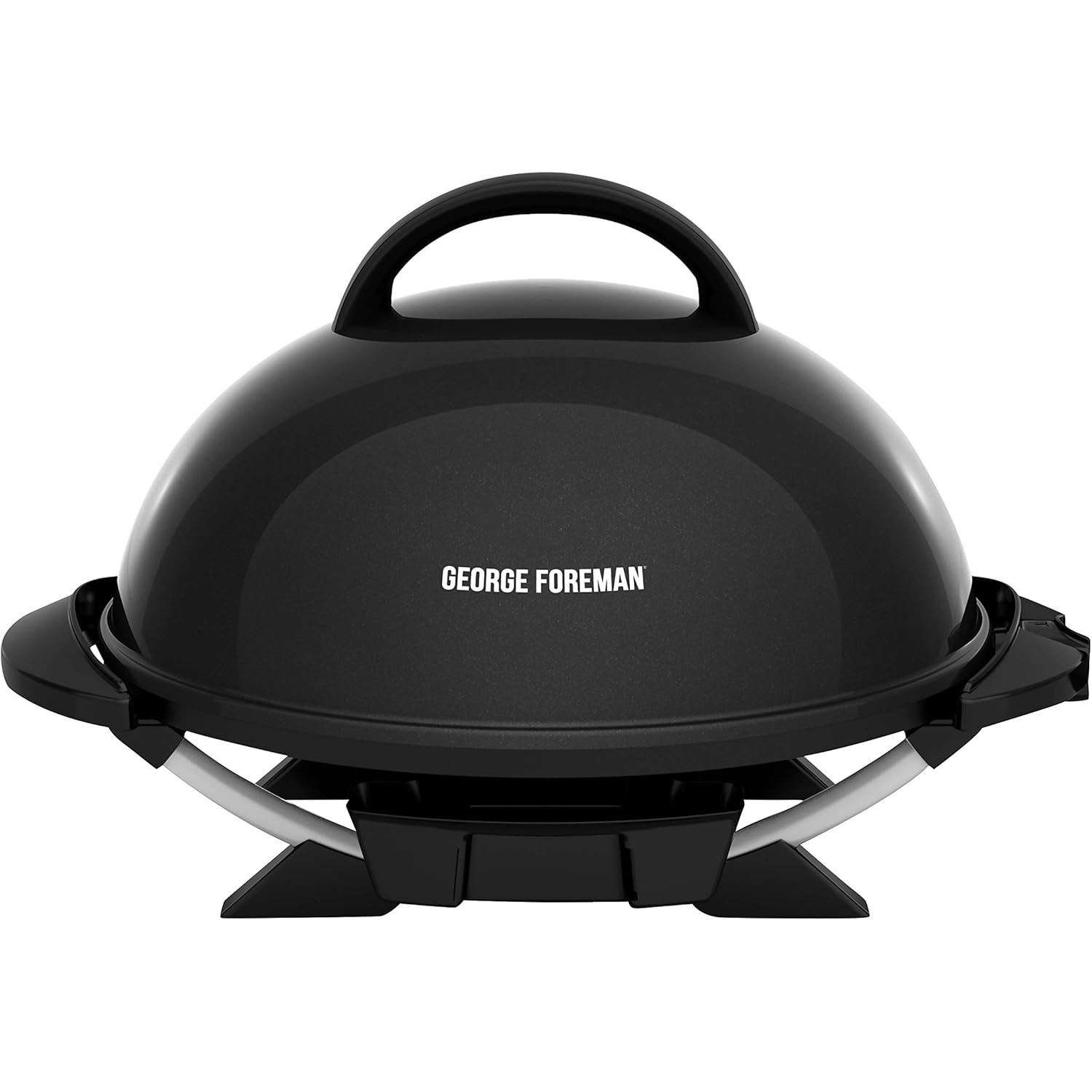 George Foreman Indoor/Outdoor Electric Patio Grill, Apartment Approved, 15-Serving, Removable Stand, Black