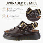 Platform Sandals For Women Chunky Ankle Buckle Casual Open Toe Comfortable Flower Decoration Fisherman Sandals