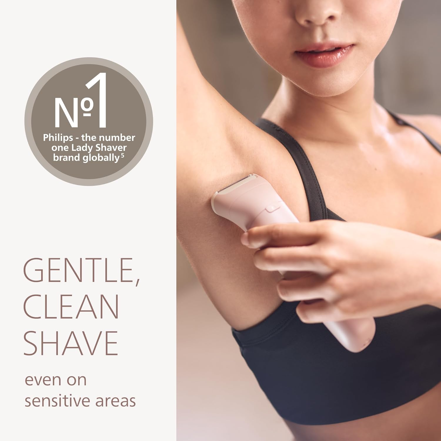 Philips Lady Shaver Series 6000 - Cordless, Wet & Dry Electric Shaver, 3-Blade Shaving System, for Legs, Body & Bikini, 80 Mins. Runtime, Model BRL137/00
