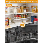 Jupeli Foil And Plastic Wrap Organizer, Expandable Kitchen Pantry Storage, Height Adjustable Cabinet Rack For Kitchen Organization, Aluminum Foil -3 Tier 9.8" To 15.6"L