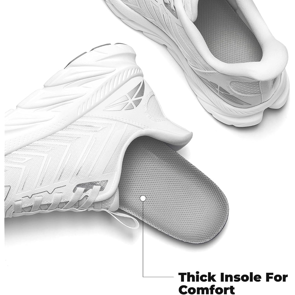 Allswifit Women'S Slip On Walking Shoes Running Comfortable Tennis Breathable Non Slip Athletic Gym Workout Cross Training Fashion Sneakers