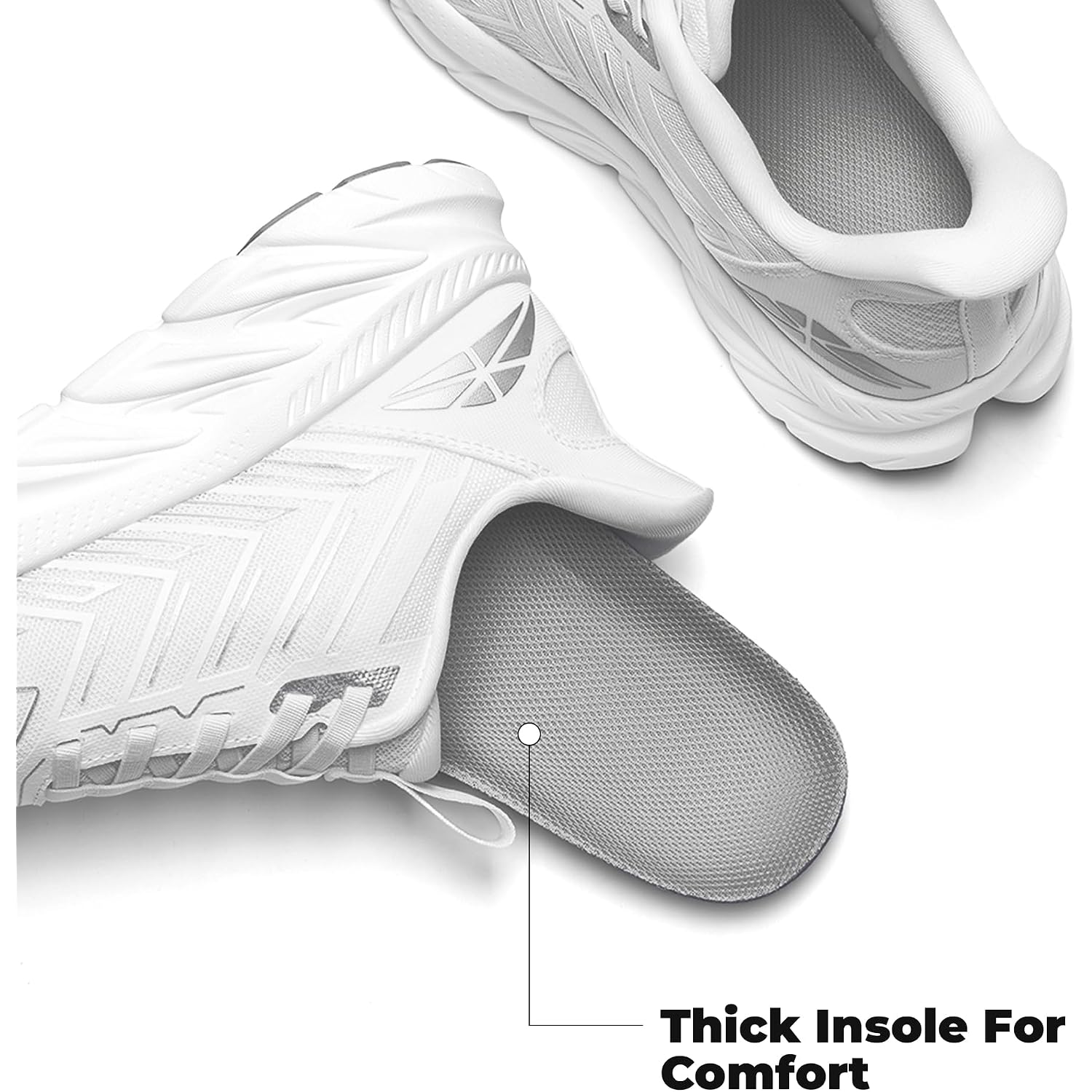Allswifit Women'S Slip On Walking Shoes Running Comfortable Tennis Breathable Non Slip Athletic Gym Workout Cross Training Fashion Sneakers