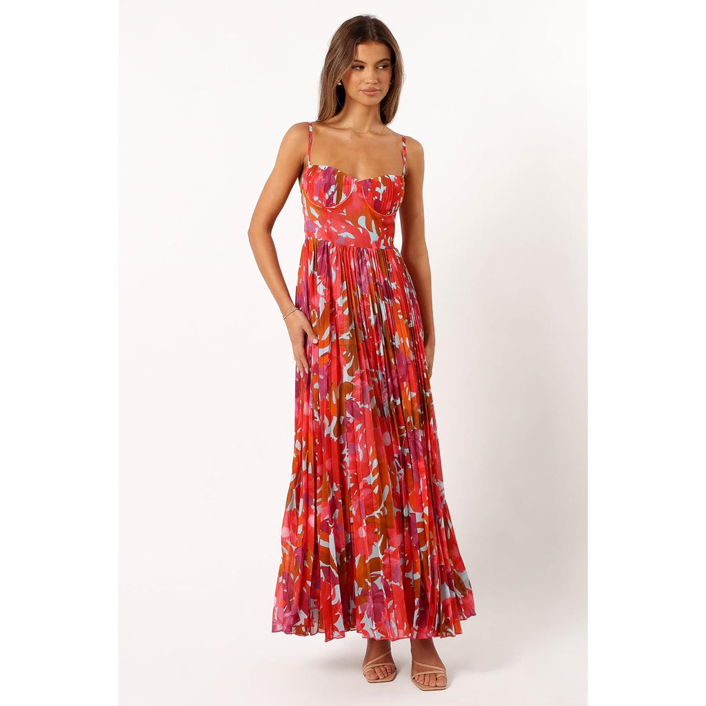 Petal & Pup Women'S Achanti Pleated Maxi Dress