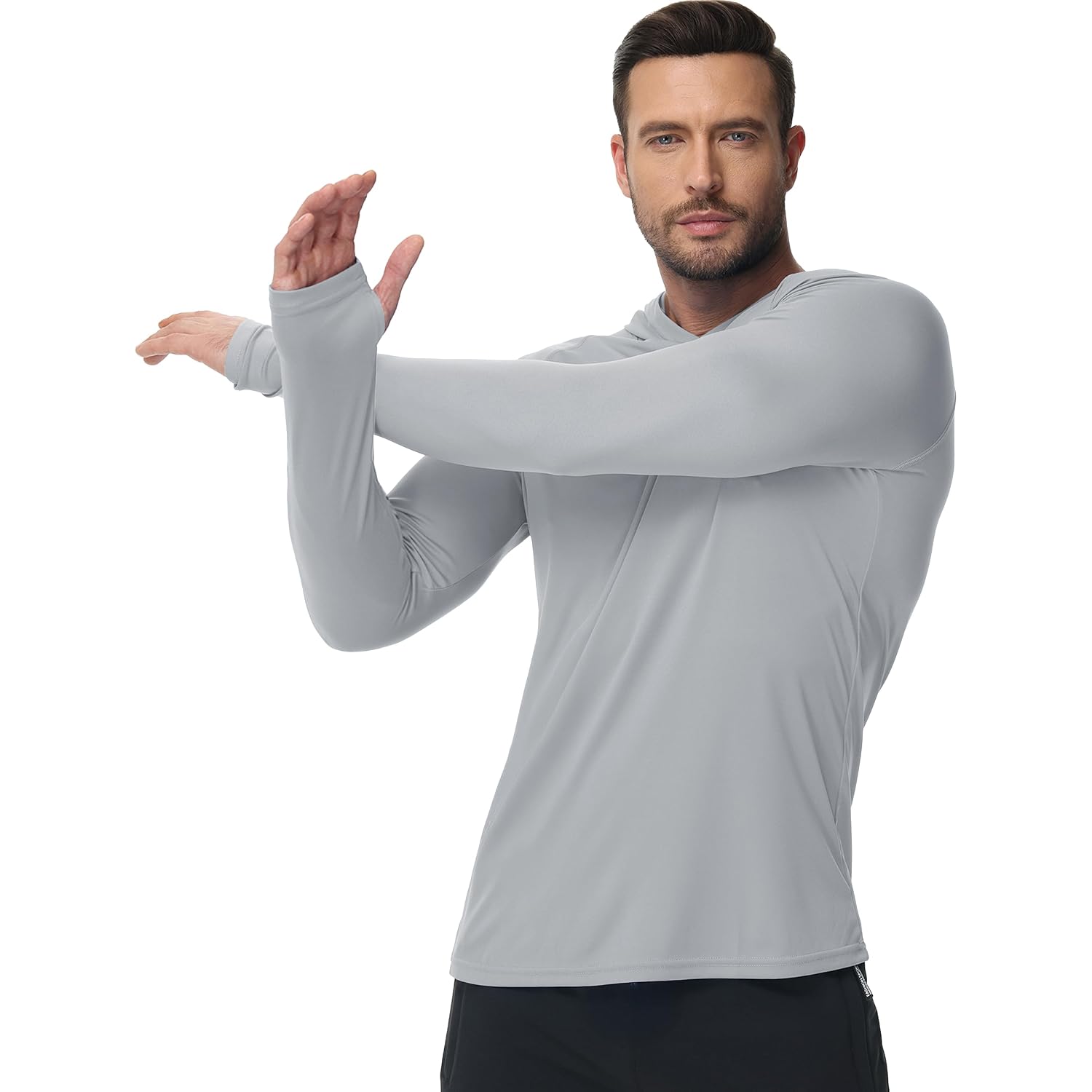 Boladeci Men'S Upf 50+ Sun Protection Lightweight Hoodie Shirts Long Sleeve Fishing Shirt Spf Uv Hiking Swim