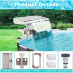 Hanaoyo Pool Fountain Waterfall - Smooth Flowing Above Ground Pool Accessory For Outdoor Decor And Relaxation
