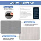Veeloim Stone Bath Mat Diatomaceous Earth Shower Mat Non-Slip Super Absorbent Diatomite Stone Bath Mats for Bathroom Floor Quick Drying Natural Easy to Clean(23.6''×15.4" Gray)