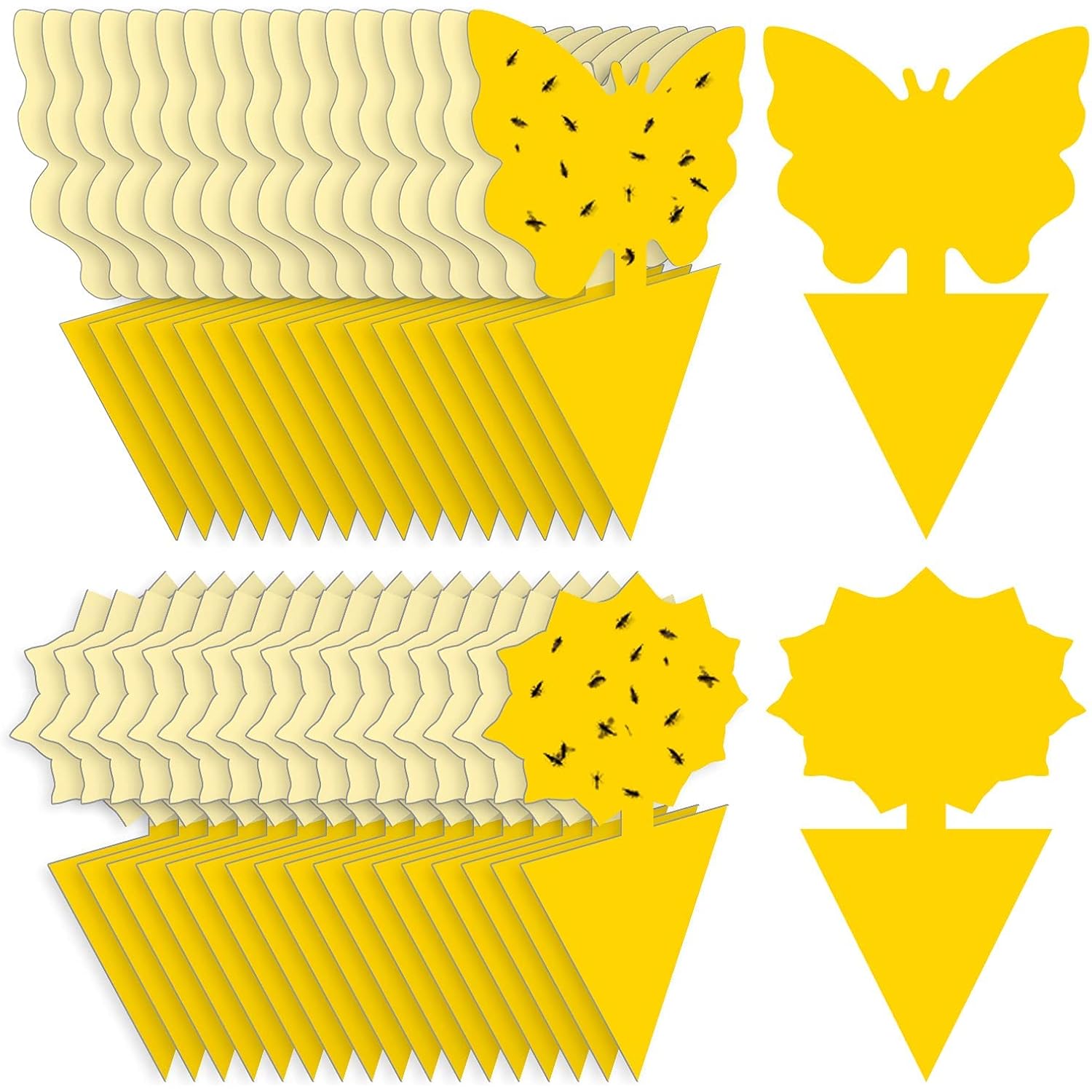 Fruit Fly Traps Fungus Gnat Traps Yellow Sticky Bug Traps 36 Pack No Harm And Odorless For Indoor Outdoor Use Protect The Plant
