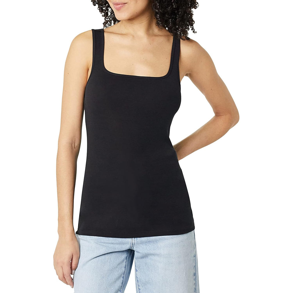 Amazon Essentials Women'S Slim Fit Square Neck Tank Top