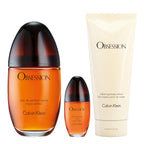 Calvin Klein Obsession Eau De Parfum For Women 3Pc Gift Set ($163 Value)– 3.3 Oz Edp, 3.3 Oz Body Lotion, 0.5 Oz Edp – Mandarin, Bergamot, Jasmine & Patchouli – Long Lasting Fragrance