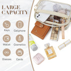 Missnine Clear Bag For Stadium Events Quilted Clear Purse For Women Stadium Approved Pvc Crossbody Concert Bag