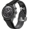 Strap For Omega X Swatch Moonswatch Watch 20Mm,Folding Buckle Band Compatible Omega X Swatch Moonswatch Speedmaster,Curved No Gap Replacement Strap For Men Women