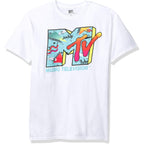 Mtv Men’S Retro Logo T-Shirt - Officially Licensed Short Sleeve Graphic Tee, Adult Unisex Fit