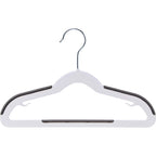 Amazon Basics Plastic Kids Clothes Hangers, Non-Slip, White And Black, 12.8" X 8" X 0.2", 30-Pack