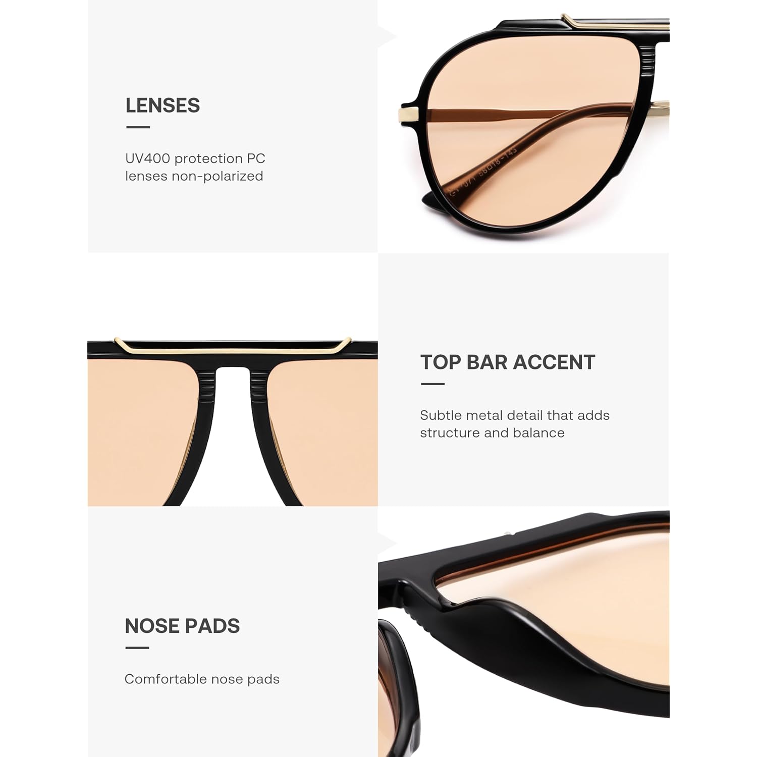 Sojos Retro Oversized 70S 90S Aviator Sunglasses For Women Men Trendy Vintage Square Sun Glasses Sj2693