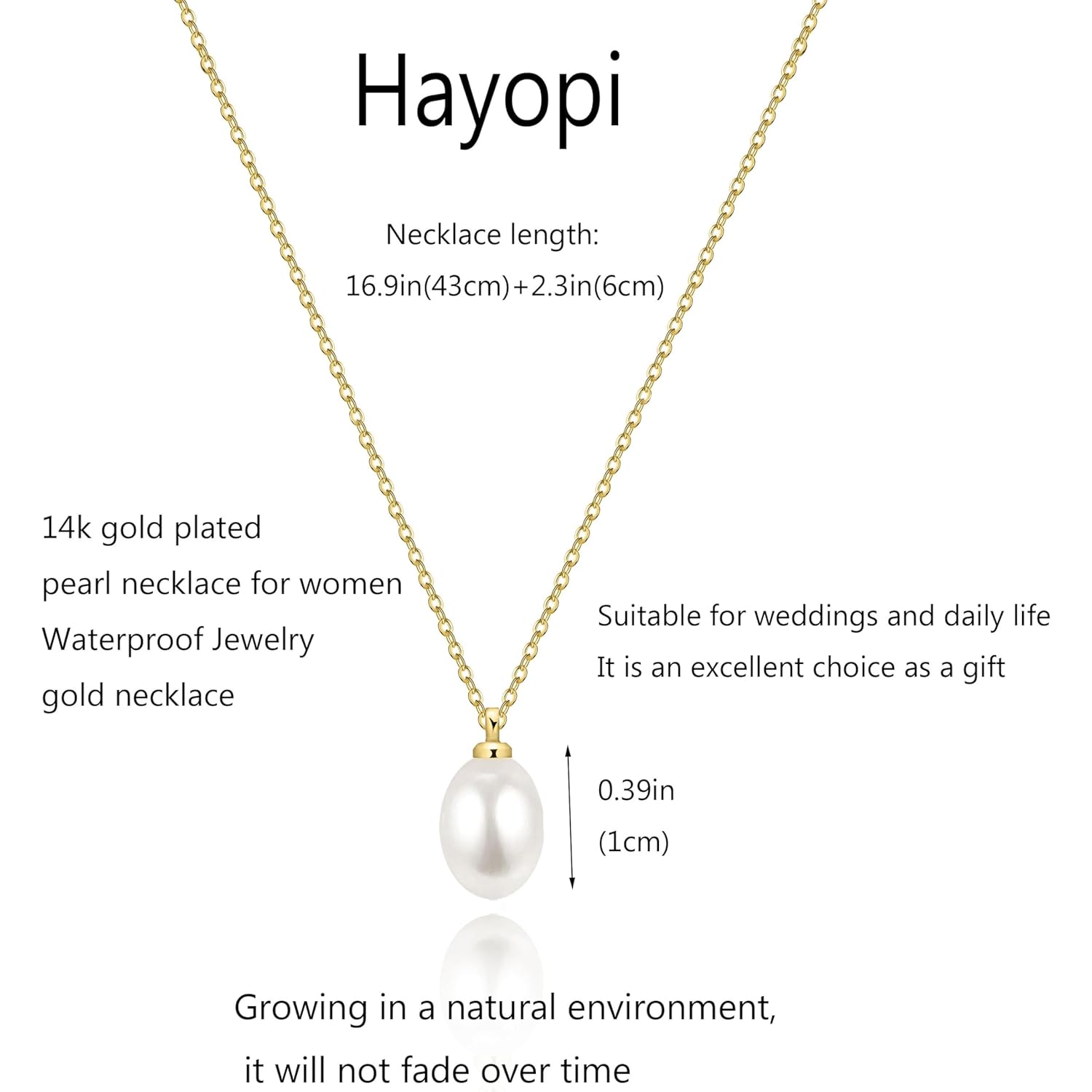 Pearl Necklace for Women Trendy,14k Gold Plated Necklace Dainty Wedding Necklace Small Cute Choker Necklace Gold Prom Drop Necklace Vintage Waterproof Jewelry for Women Prom Jewelry Fashion Gifts