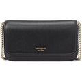 Kate Spade New York Ava Pebbled Leather Flap Chain Wallet, Black