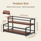 Coffee Syrup Rack Organizer, 2 Tier 10 Bottles Holder Stand For Bar | Coffee Syrup Liquor Bottle Display Shelf Bar Shelf Stand Countertop Rack For Syrup, Wine, Spice