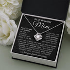 To My Mom Necklace Gifts Meaningful Gift to Mom from Son Without You There Is No Me – I Love You Necklace, Sentimental Mother's Day Gift for Mom from Son, Unique Moms Birthday Gift Ideas