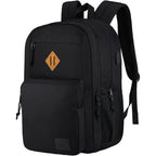 Keofid Travel Backpack For Men And Women, Anti Theft Laptop Backpack With Usb Charging Port For Work, Large Bag For College, Carry-On Backpack With Luggage Strap, Water Resistent(Black)