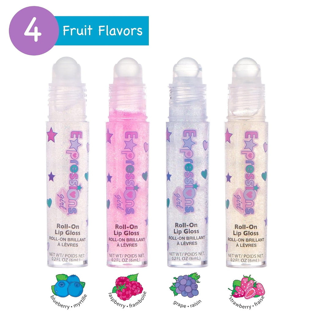 12Pc Fruit Flavored Lip Gloss Necklace Set - Non-Toxic Wearable Lip Gloss | Fun Party Favors For Teen Girls & Kids. Lip Gloss Necklace Gift Set For Girls & Best Friends - Fun