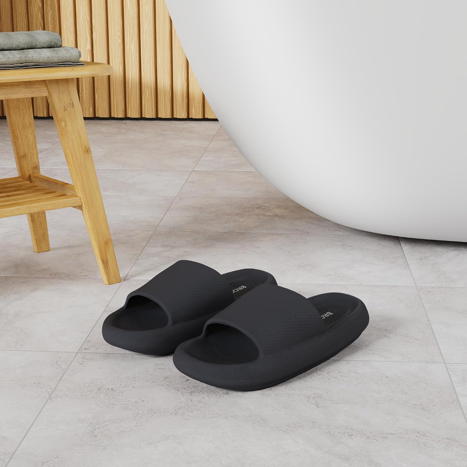 Bronax Pillow Slippers For Women And Men | House Slides Shower Sandals | Cushioned Thick Sole