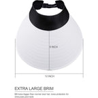 Syhood 2 Pieces Sun Visor Hats for Women Large Wide Brim Visor Hats Adjustable Summer UV Protection Packable Golf Beach Caps